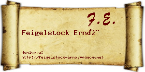 Feigelstock Ernő névjegykártya